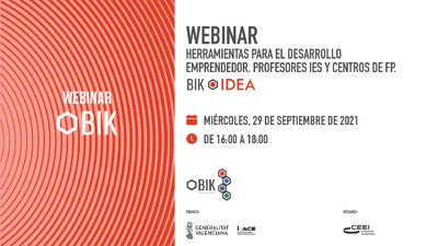 Webinar: Herramientas para el desarrollo emprendedor. Profesores IES y Centros de FP
