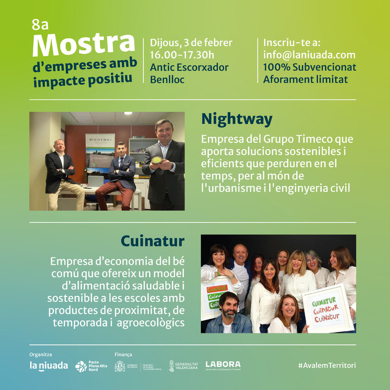 8� Mostra de Empresas con Impacto Positivo: Nightway y Cuinatur