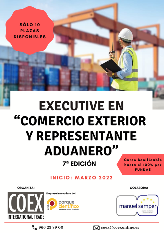 EXECUTIVE EN �COMERCIO EXTERIOR Y REPRESENTANTE ADUANERO�