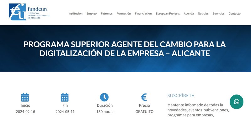 Programa superior Agente del Cambio para la digitalizaci�n de la empresa