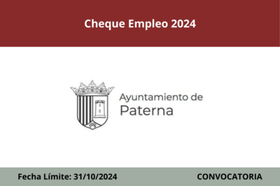 Cheque Empleo Paterna 2024