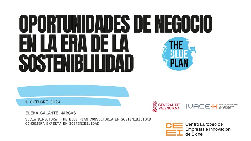 Presentaci�n "Oportunidades de negocio en la era de sostenibilidad" (Portada)