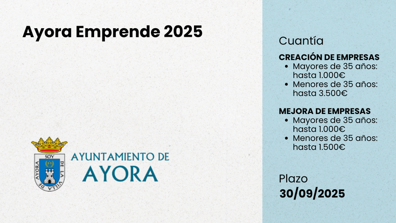 Ayudas Ayora Emprende 2025