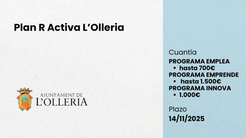 Plan R Activa L'Olleria 2025