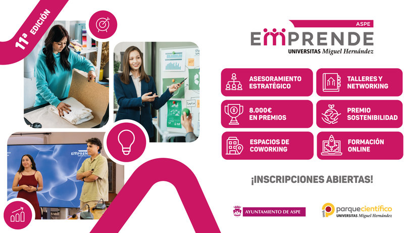 Inscripciones abiertas | 11� edici�n del programa Aspe Emprende: asesoramiento, formaci�n y premios a emprendedores y empresas