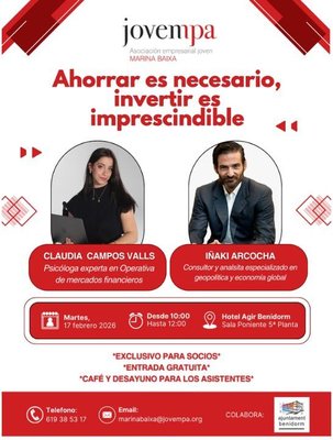 Jornada Jovempa Marina Baixa: Ahorrar es necesario, invertir es imprescindible