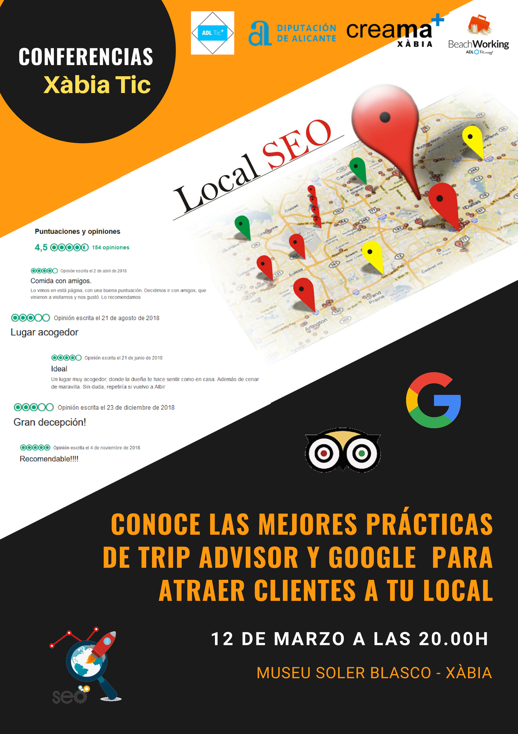 Conoce las mejores pr�cticas de Trip Advisor y Google para atraer gente a tu local
