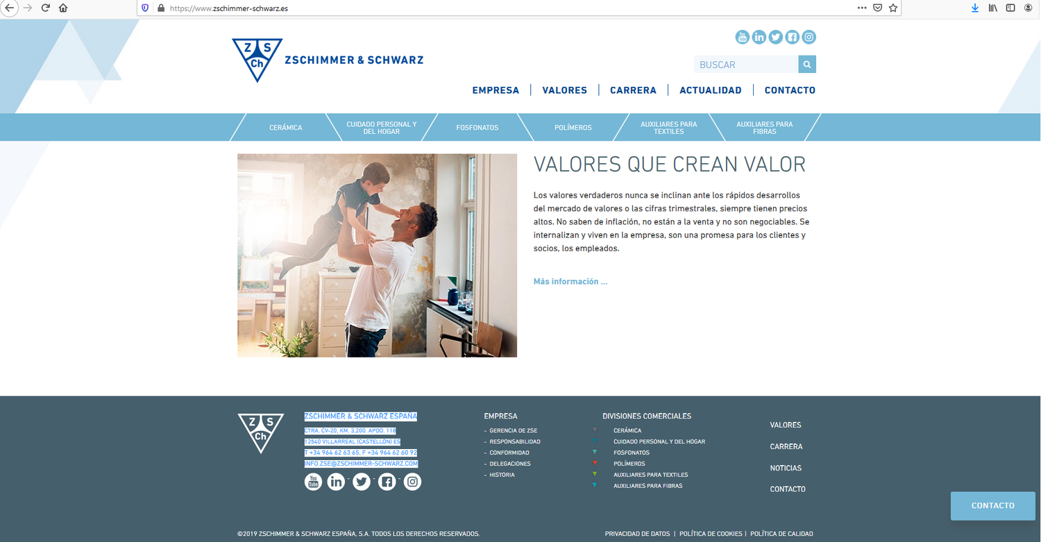 ZSCHIMMER SCHWARZ ESPA�A S.A