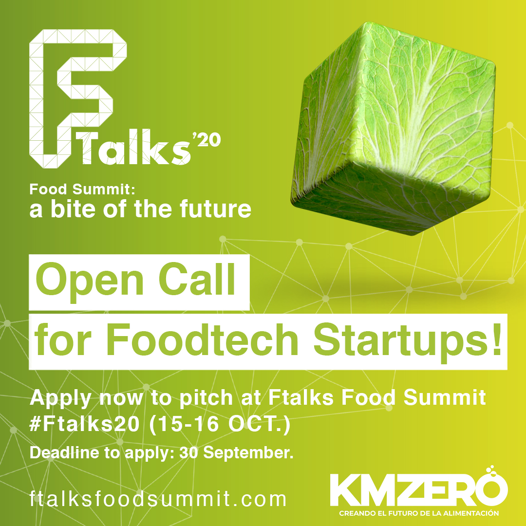 Convocatoria abierta para premiar a las dos mejores startups de alimentaci�n en Ftalks�20